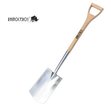 Estilo tradicional, alça de madeira Mirror Polishing Gardening Tools Digging Spade Shovel